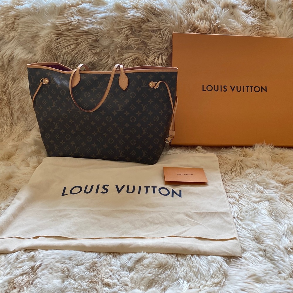 Authentic Louis Vuitton Neverfull GM Pivoine/Peony